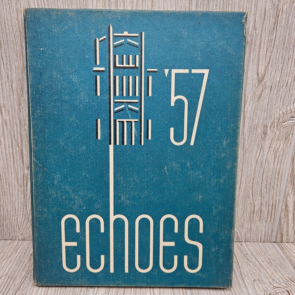 Vintage 1957 Wichita‎ High School East Yearbook Echoes Kansas Signed Mid-Century